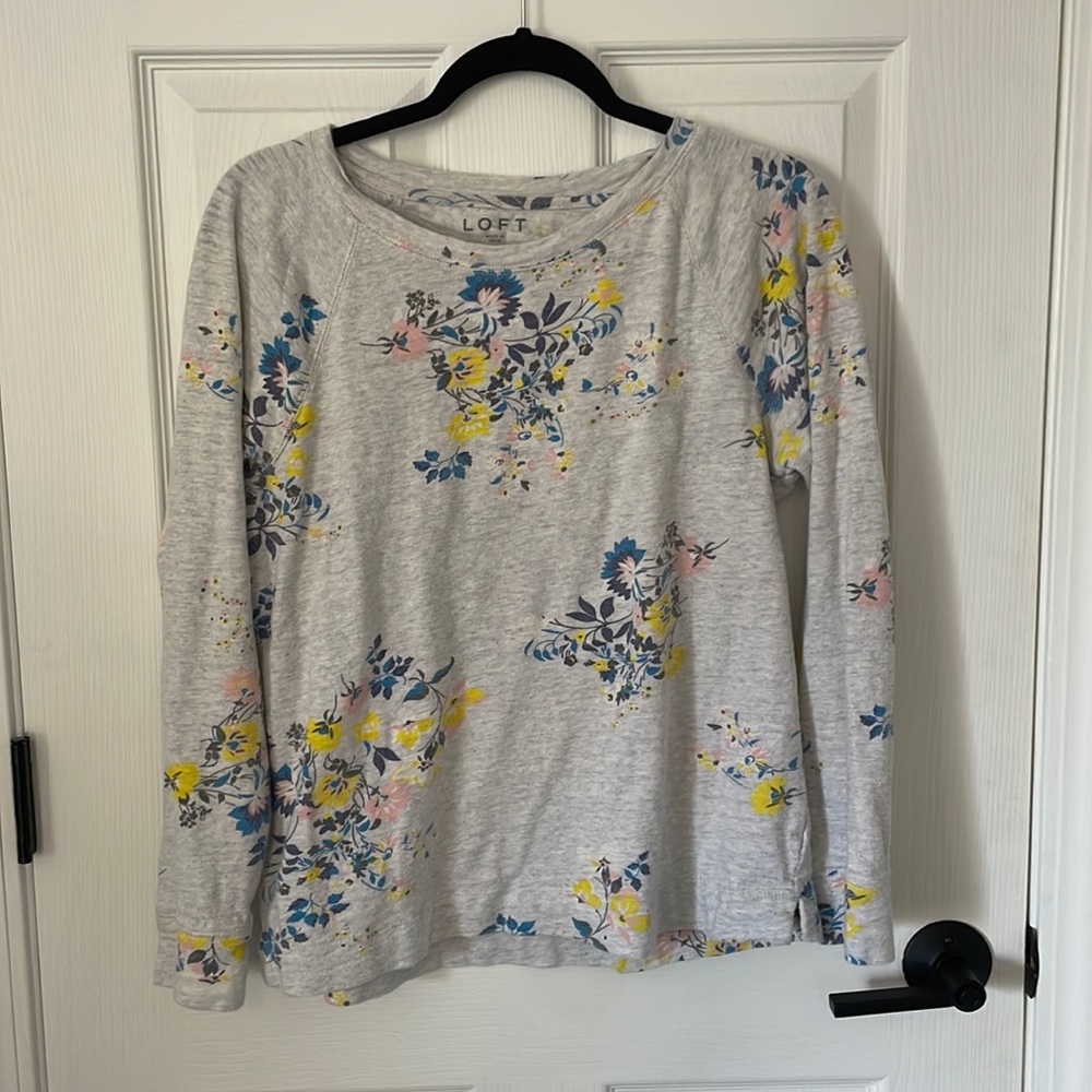 LOFT floral sweatshirt